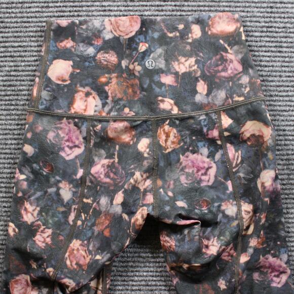 Lululemon Leggings Women's 4 Floral Print High Rise 7/8 Compression - Picture 5 of 8